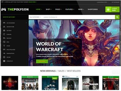 THE POLYGON – THE ULTIMATE WORDPRESS THEME FOR DIGITAL GOODS AND PRO GAMERS 数字产品和专业游戏者的WordPress主题