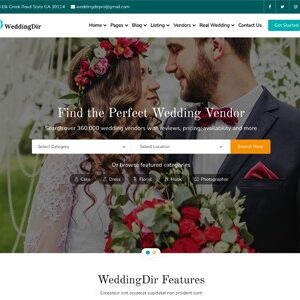 WeddingDir主题 - WordPress婚礼供应商商业目录网站
