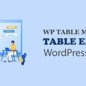 WP Table Manager WordPress Table Editor表格编辑器插件