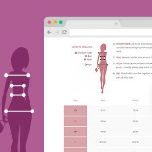 YITH PRODUCT SIZE CHARTS FOR WOOCOMMERCE 电商产品尺寸表