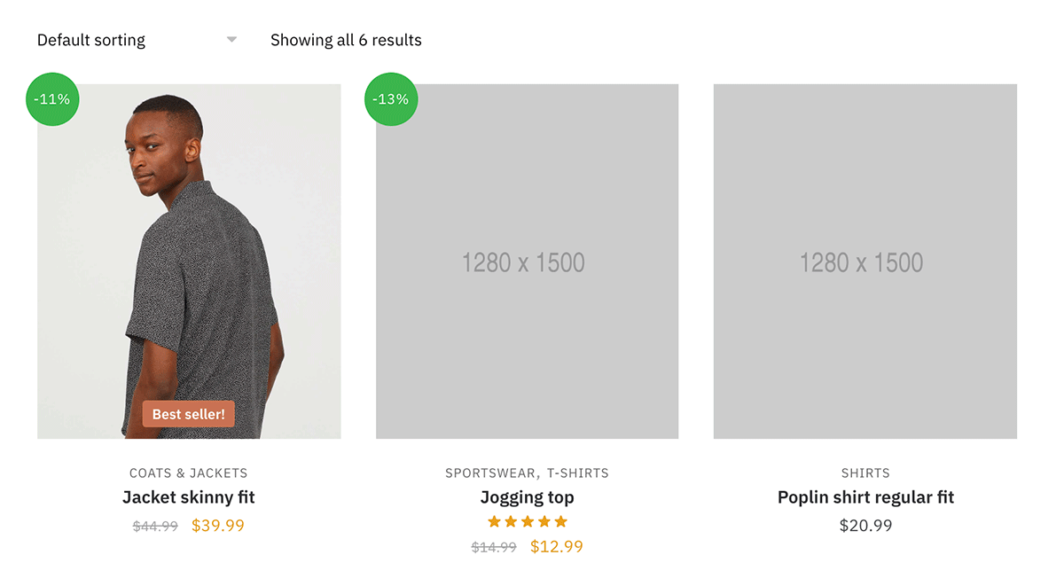 产品列表页面上的自定义徽章