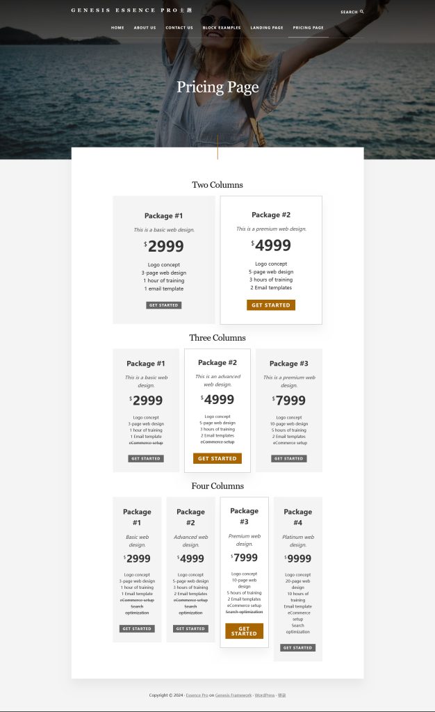 Genesis Essence Pro主题实例镜像