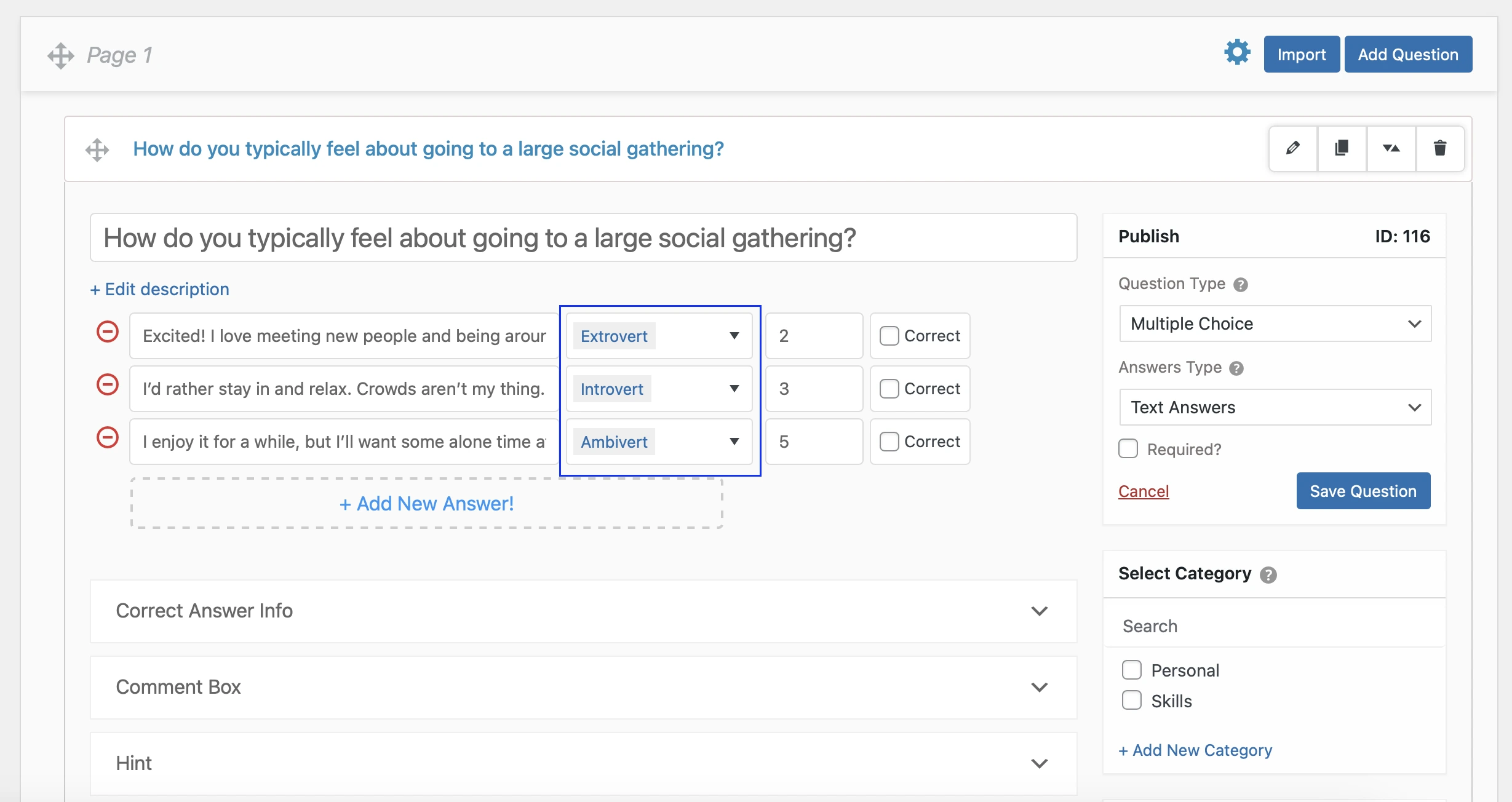 如何在 WordPress 中创建个性测试(4 个步骤) 性格测试添加标签