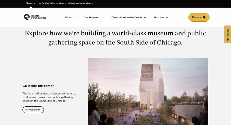 奥巴马基金会网站