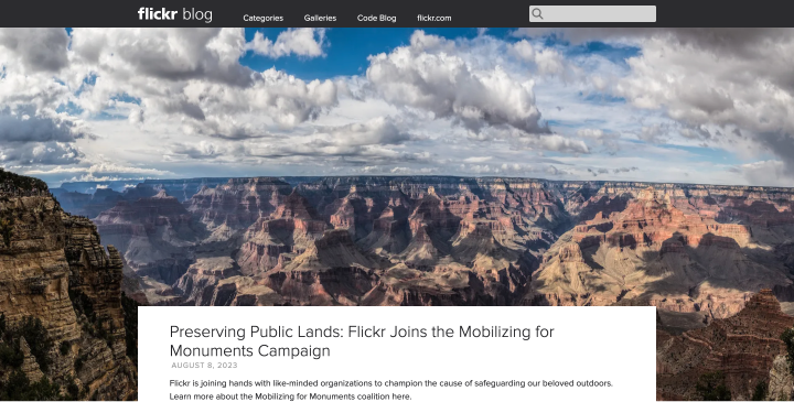 flickr 博客网站主页