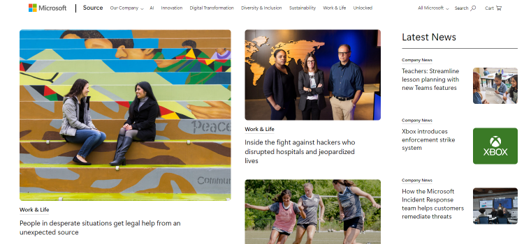 微软新闻网站主页